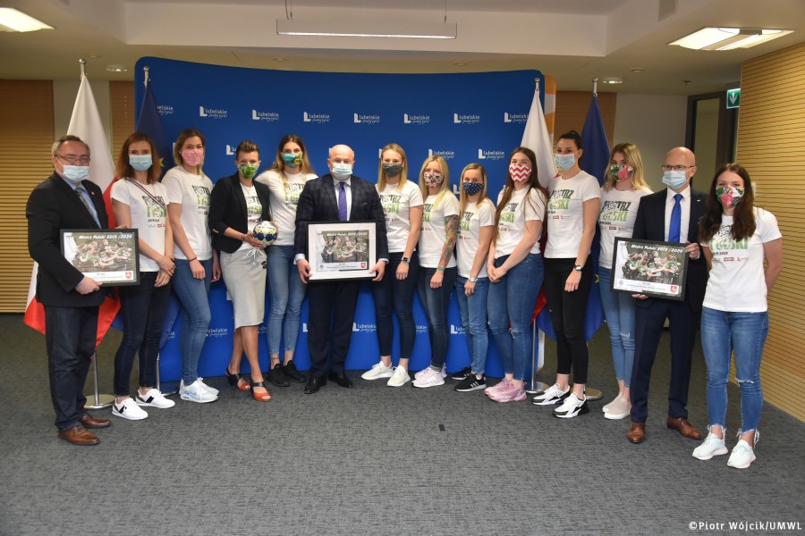 Mistrzynie Polski z wizytą u Marszałka Województwa Lubelskiego